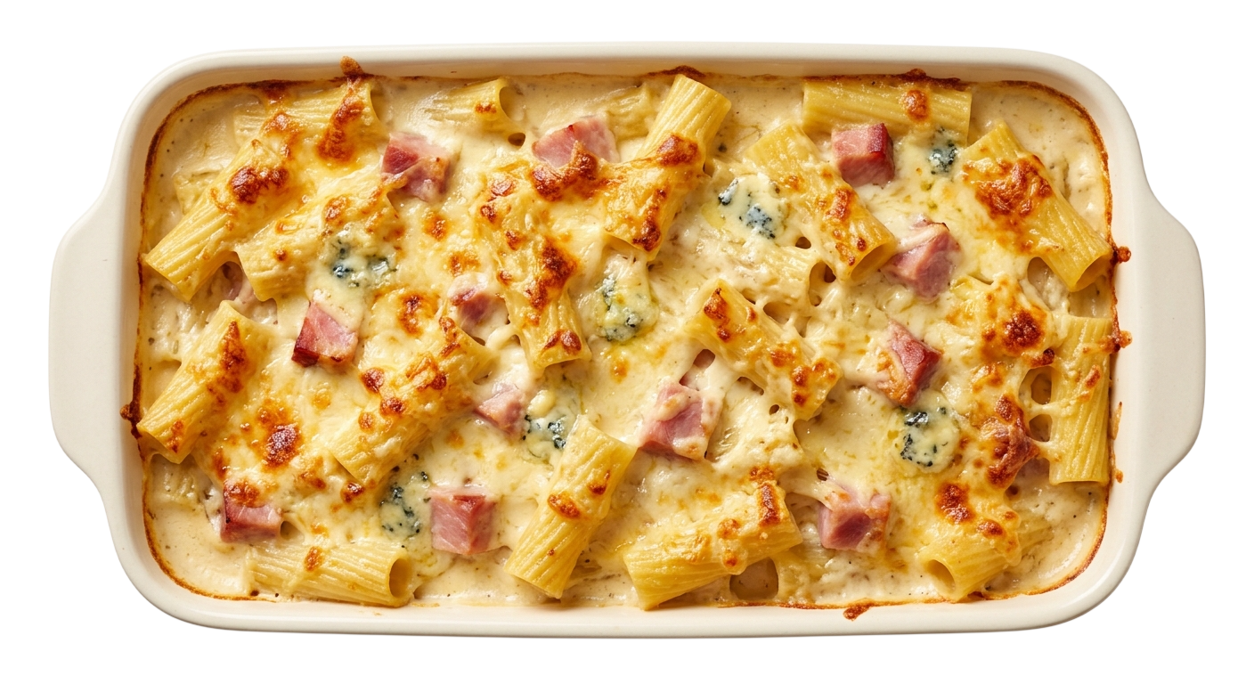 Pasta mit Schinken und Gorgonzola