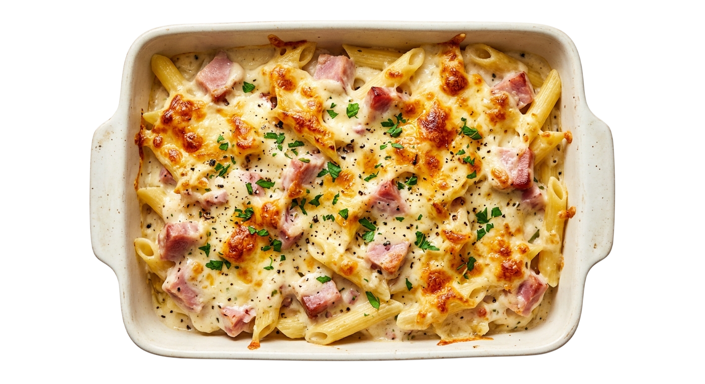 Pasta mit Schinken-Sahnesauce