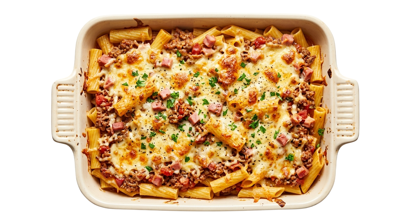 Pasta mit Schinken-Bolognese-Sahnesauce